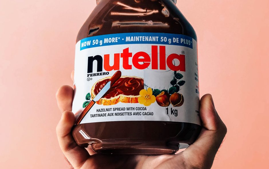 Das Foto zeigt ein Glas Nutella.