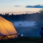 Camping Zelt erleuchtet