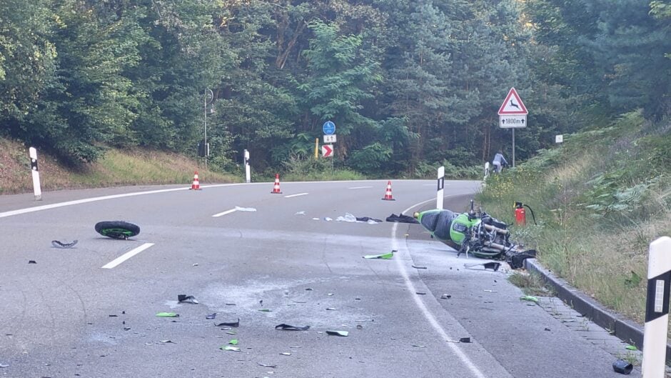 Bildergalerie: Motorradunfall in Homburg