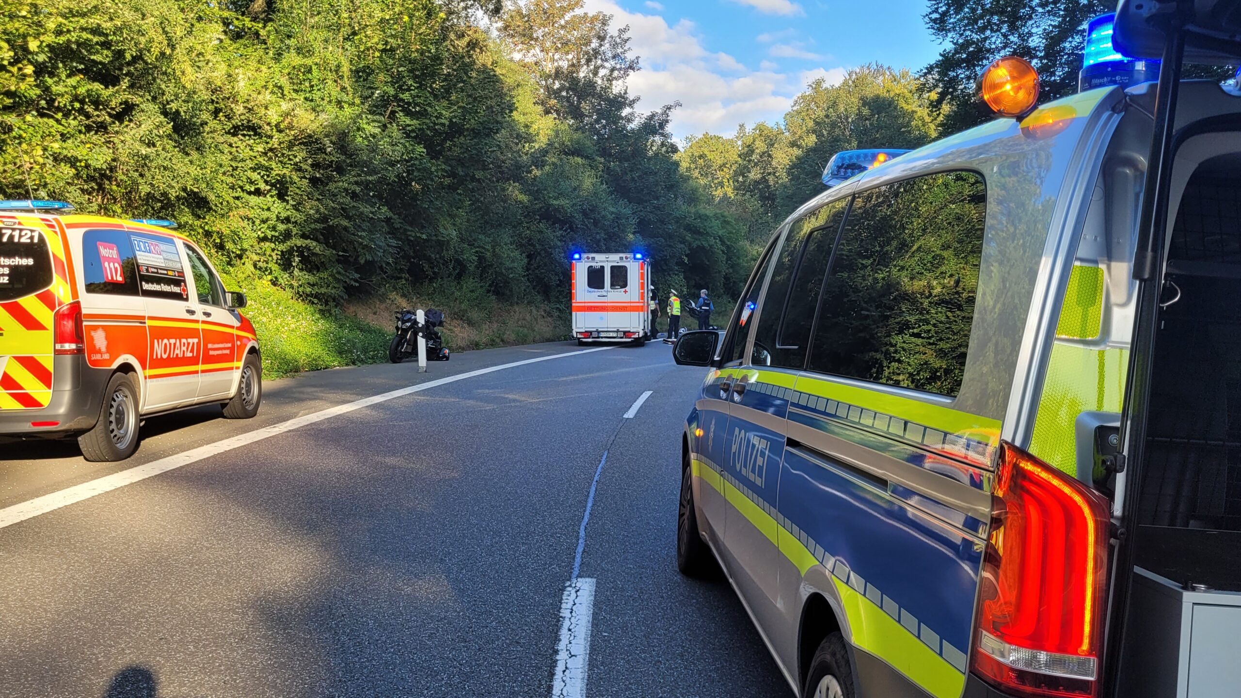 Scvhwerer Motorradunfall Kirrberg