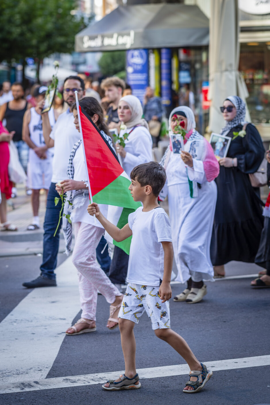 Trauermarsch gegen Leid in Gaza