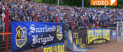 6800 Fans waren im ausverkauften Hermann-Neuberger-Stadion in Völklingen zu Gast. Foto: BeckerBredel.