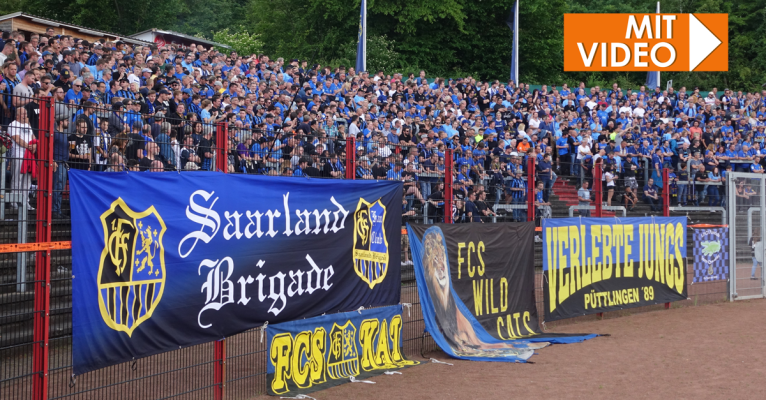 6800 Fans waren im ausverkauften Hermann-Neuberger-Stadion in Völklingen zu Gast. Foto: BeckerBredel.