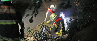 Auch die Feuerwehr unterstütze die französischen und deutschen Polizisten bei der Suche. Foto: BeckerBredel