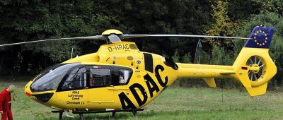 Rettungshubschrauber Christoph 16 flog die Verletzte in die Klinik. Symbolfoto: BeckerBredel.