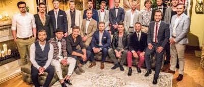 Die 20 Single-Männer, die in der Show um die Bachelorette 2018 werben. Foto: MG RTL D/Frank Irlenborn