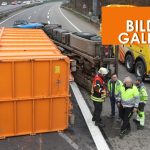 Auf der A620 ist bei Saarbrücken-Güdingen ein Laster umgekippt. Foto: BeckerBredel