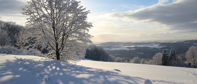 Der Schaumberg liegt unter einer glänzenden Schneedecke/ Foto: pixabay