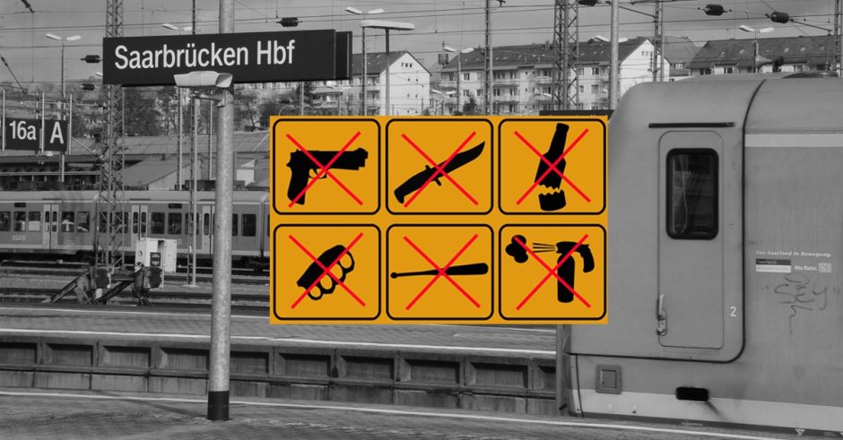 Die Bundespolizei erklärte den Saarbrücker Hauptbahnhof an Silvester zur Waffenverbotszone. Fotos: BeckerBredel/Pixabay