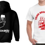 Die Hoodies und Shirts sind mit zwei Bruch-Bier-Motiven bedruckt. Foto: Tante Guerilla