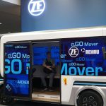 Hier zu sehen: Der vollelektrische Kleinbus e.GO Mover, ein Gemeinschaftsprojekt von ZF und e.GO Mobile. Autonomes Fahren ist eines der Forschungsziele, das im geplanten Technologiezentrum in Saarbrücken weiterentwickelt werden soll. Symbolfoto: dpa-Bildfunk/Christoph Dernbach