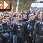 Ein Großaufgebot der Polizei sorgte beim Spiel des 1. FC Saarbrücken gegen den FC 08 Homburg für Sicherheit. Foto: BeckerBredel