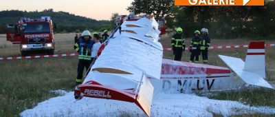 In Bexbach ist am heutigen Donnerstagabend (04. Juli 2019) ein Kleinflugzeug abgestürzt. Foto: Brandon-Lee Posse