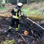 In St. Ingbert ist es zu einem Waldbrand gekommen. Foto: Marco Schmeltzer/Feuerwehr St. Ingbert.