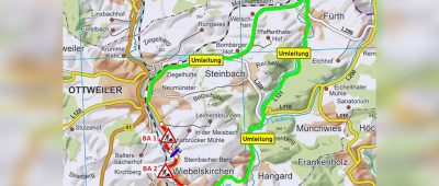 Die L124 zwischen Wiebelskirchen und Ottweiler ist wegen einer Sanierung gesperrt. Foto: LfS/LKVK