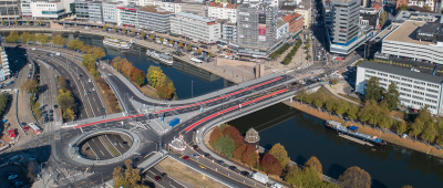 Der Unfall ereignete sich vor der Wilhelm-Heinrich-Brücke in Saarbrücken. Foto: BeckerBredel