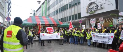 Bereits vor einigen Tagen kam es unter anderem zu einem Streik bei Galeria Kaufhof in Saarbrücken. Foto: BeckerBredel