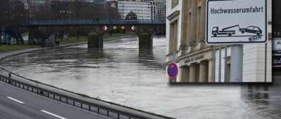 Noch immer ist der Saar-Pegel erhöht. Hier zu sehen: Die Saar an der Stadtautobahn in Saarbrücken. Fotos: BeckerBredel