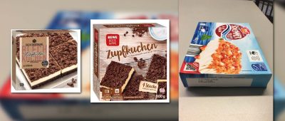 Aktuell bestehen Lebensmittelwarnungen für Kuchen- und Fischprodukte. In den Waren können sich Kunststoffteile befinden. Fotos: Lebensmittelwarnung.de