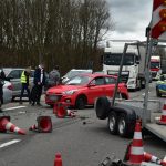 Auf der A6 prallten drei Fahrzeuge zusammen. Foto: BeckerBredel