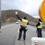 An der Goldenen Bremm in Saarbrücken finden heute verstärkte Kontrollen aufgrund der Corona-Krise statt. Archivfoto: BeckerBredel