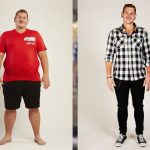 Der 28-jährige Sascha aus Saarlouis hat in der TV-Show "The Biggest Loser" sagenhafte 80,6 Kilogramm abgenommen.  Foto links: SAT.1; Foto rechts: SAT.1/Benedikt Müller