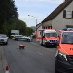 In Kirkel-Altstadt verlor ein Radfahrer am Samstag (18.04.2020) das Bewusstsein. Er musste in ein Krankenhaus gebracht werden. Foto: BeckerBredel