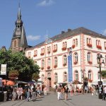 Der Schlossplatz in St. Wendel mit Blick auf die Wendalinusbasilika. Foto: Stadt St. Wendel