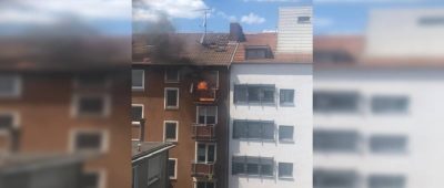 In Saarbrücken brannte am gestrigen Sonntag (31.05.2020) der Balkon eines Wohngebäudes. Foto: Red