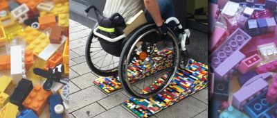 Im Saarland sollen bald Rampen für Rollstuhlfahrer aus Lego-Steinen gebaut werden. Symbolfoto: Pixabay & Rita Ebel/dpa-Bildfunk