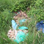 Die Ablagerungen wurden illegal in der Wiese entsorgt. Foto: Homburg