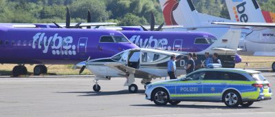 Am Saarbrücker Flughafen musste am Donnerstag (30.07.2020) eine Privatmaschine notlanden. Foto:BeckerBredel