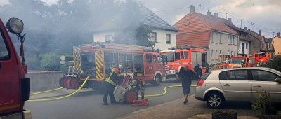 Der Brand hat sich in der Saargemünder Straße in Saarbrücken-Güdingen ereignet. Foto: BeckerBredel