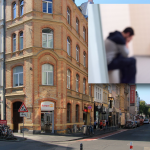 Nach dem Vorfall in der Kölner Altstadt-Nord verbrachte die Polizei den Randalierer in eine Zelle. Fotos: (Hintergrund) Archivfoto/Wikimedia Commons/HOWI/GNU-Lizenz (Foto bearbeitet) | (Zelle) Symbolfoto/Presseportal/Polizei