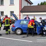 In Klarenthal mussten Einsatzkräfte der Freiwilligen Feuerwehr Saarbrücken nach einem Unfall eine eingeklemmte Person aus ihrem Fahrzeug befreien. Foto: Freiwillige Feuerwehr Saarbrücken