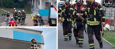 Die Polizei rettete sechs Bewohner aus dem Mehrfamilienhaus. Foto: Feuerwehr Dudweiler/Facebook