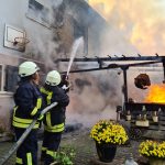 Aufnahme vom Einsatzort in St. Ingbert-Rentrisch. Foto: Florian Jung/Feuerwehr