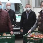 Entgegennahme der Obst- und Gemüselieferung für die Tafel in Saarlouis. Foto: M. Weber/MUV