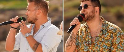 Kevin Jenewein (27) und Marvin Ventura Estradas (27) aus dem Saarland standen beide im letzten Auslandsrecall von DSDS 2021. Fotos: TVNOW/Stefan Gregorowius