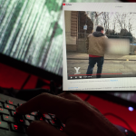 Im Darknet werden Rufmord-Kampagnen angeboten. Fotos: (Hintergrund) dpa-Bildfunk/Nicolas Armer | (Screenshot) YouTube/Y-Kollektiv