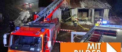 Das Feuer brach in einer Lagerhalle aus. Foto: BeckerBredel