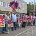 Der Aktionstag fand auf der Alten Brücke in Saarbrücken statt. Foto: BeckerBredel